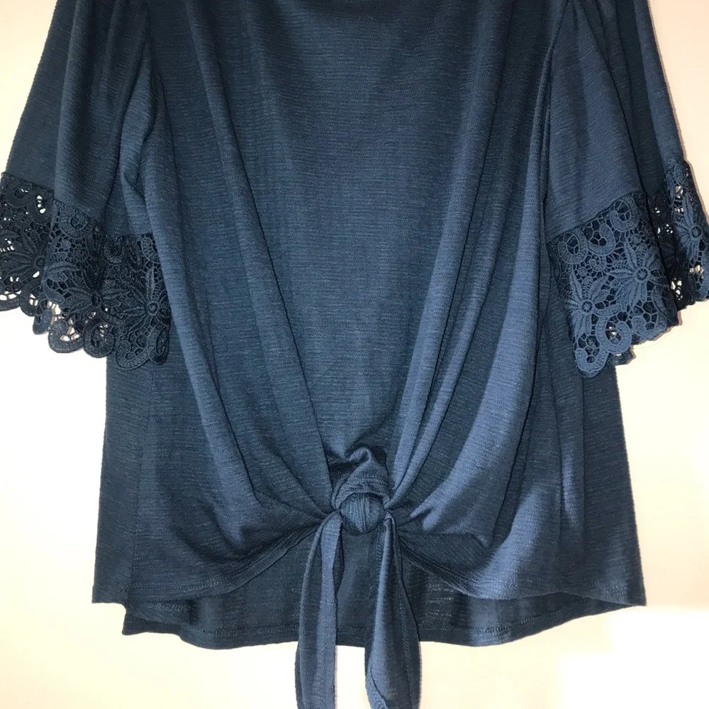 Loralette by Avenue Teal Blouse - Picture 2 of 6